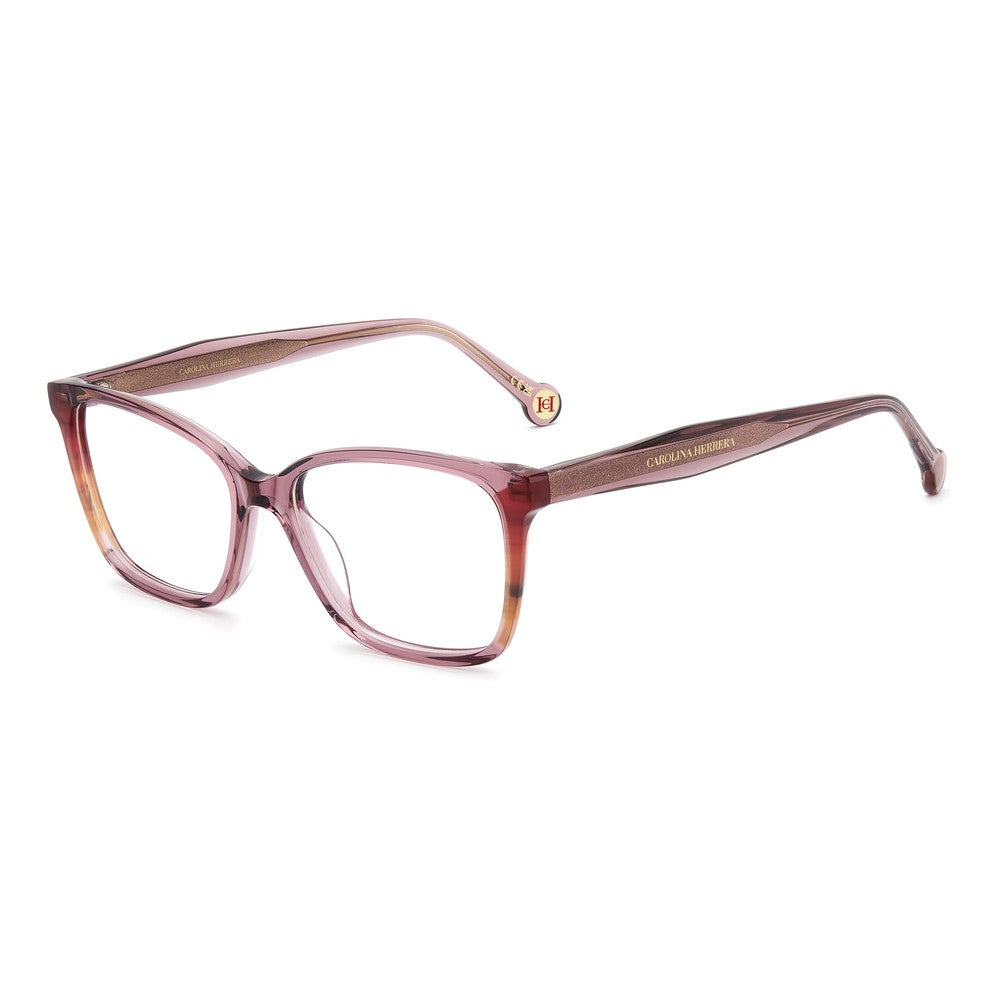 Gafas de vista Carolina Herrera femeninas, estilo rectangular, montura de acetato, color de montura rosa, color de lente transparente y calibre 53 mm - Envío 24/48 horas en España - Her 0343 35J