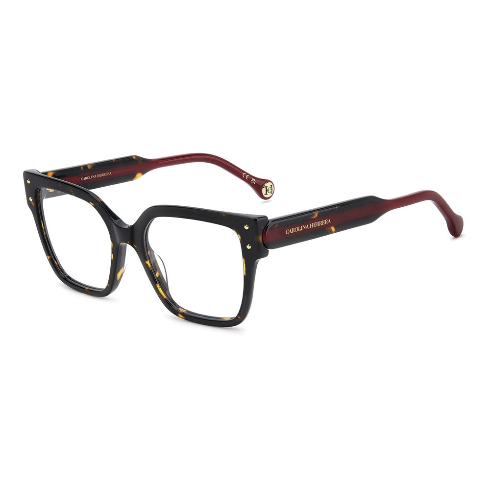Gafas de vista Carolina Herrera femeninas, estilo ojo de gato, montura de acetato, color de montura habana, color de lente transparente y calibre 52 mm - Envío 24/48 horas en España - Her 0325 086