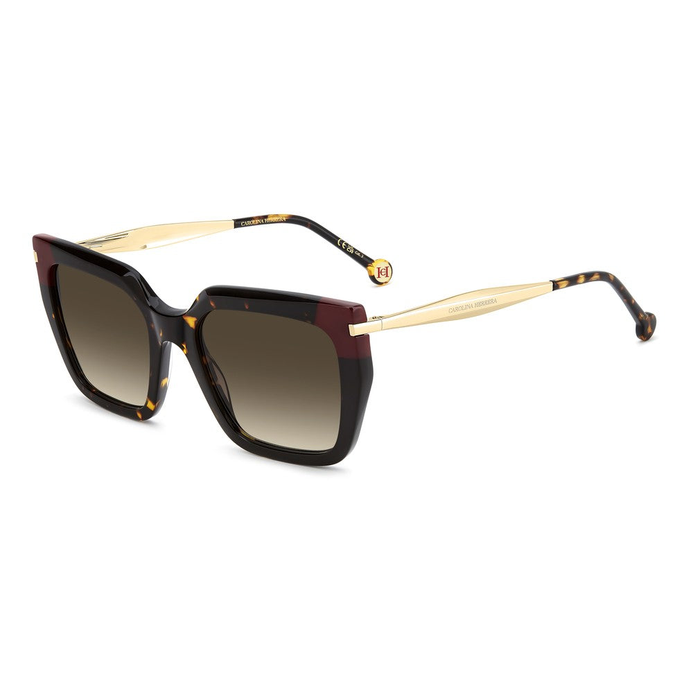 Gafas de sol Carolina Herrera femeninas, estilo rectangular, montura de acetato, color de montura habana, color de lente marron y calibre 55 mm - Envío 24/48 horas en España - Her 0348/S 086