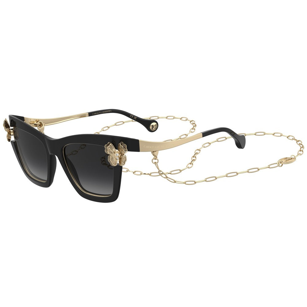 Gafas de sol Carolina Herrera femeninas, estilo ojo de gato, montura de tr90, color de montura negro, color de lente gris y calibre 54 mm - Envío 24/48 horas en España - Her 0399/S 807