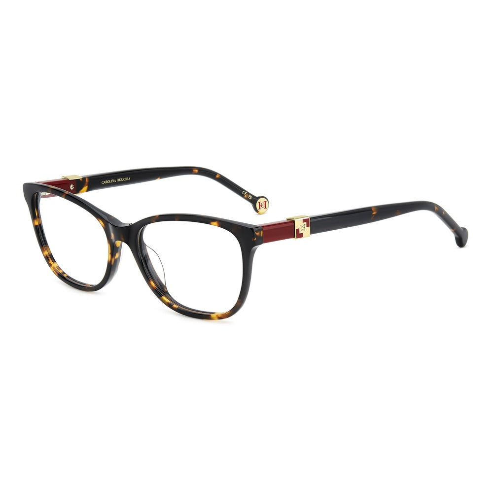 Gafas de vista Carolina Herrera femeninas, estilo rectangular, montura de acetato, color de montura habana, color de lente transparente y calibre 55 mm - Envío 24/48 horas en España - Her 0276/G 086
