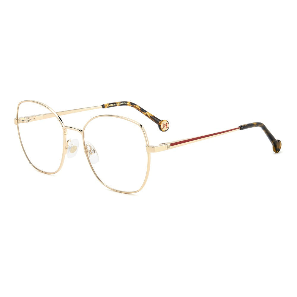 Gafas de vista Carolina Herrera femeninas, estilo cuadrada, montura de metal, color de montura dorado, color de lente transparente y calibre 52 mm - Envío 24/48 horas en España - Her 0281 000