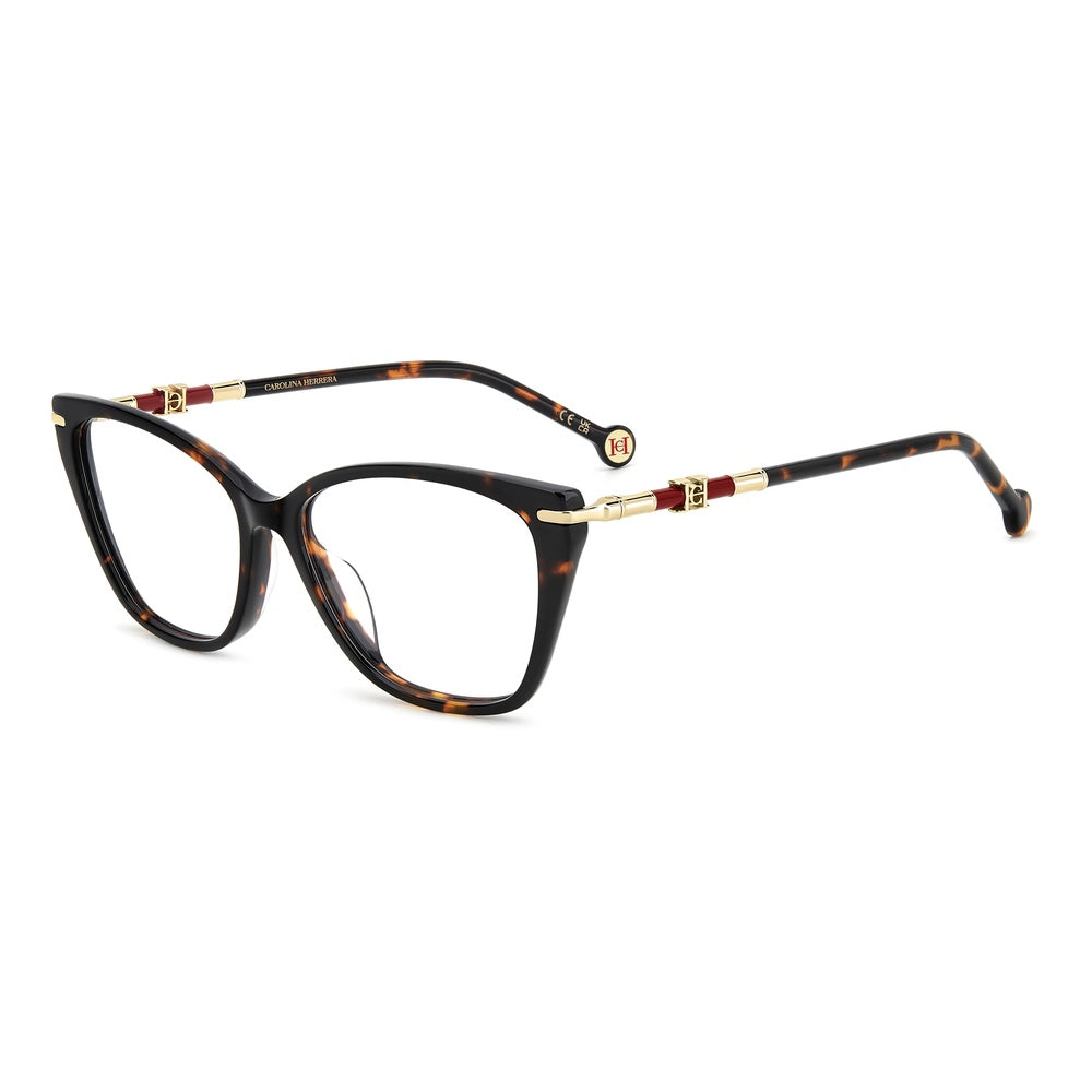 Gafas de vista Carolina Herrera femeninas, estilo rectangular, montura de acetato, color de montura habana, color de lente transparente y calibre 55 mm - Envío 24/48 horas en España - Her 0303/G 086