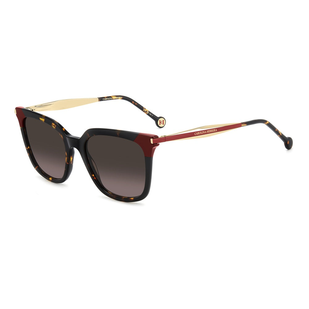 Gafas de sol Carolina Herrera femeninas, estilo rectangular, montura de acetato, color de montura habana, color de lente marron y calibre 53 mm - Envío 24/48 horas en España - Her 0308/S 086