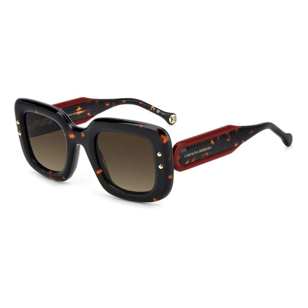 Gafas de sol Carolina Herrera femeninas, estilo rectangular, montura de acetato, color de montura habana, color de lente marron y calibre 49 mm - Envío 24/48 horas en España - Her 0313/S 086
