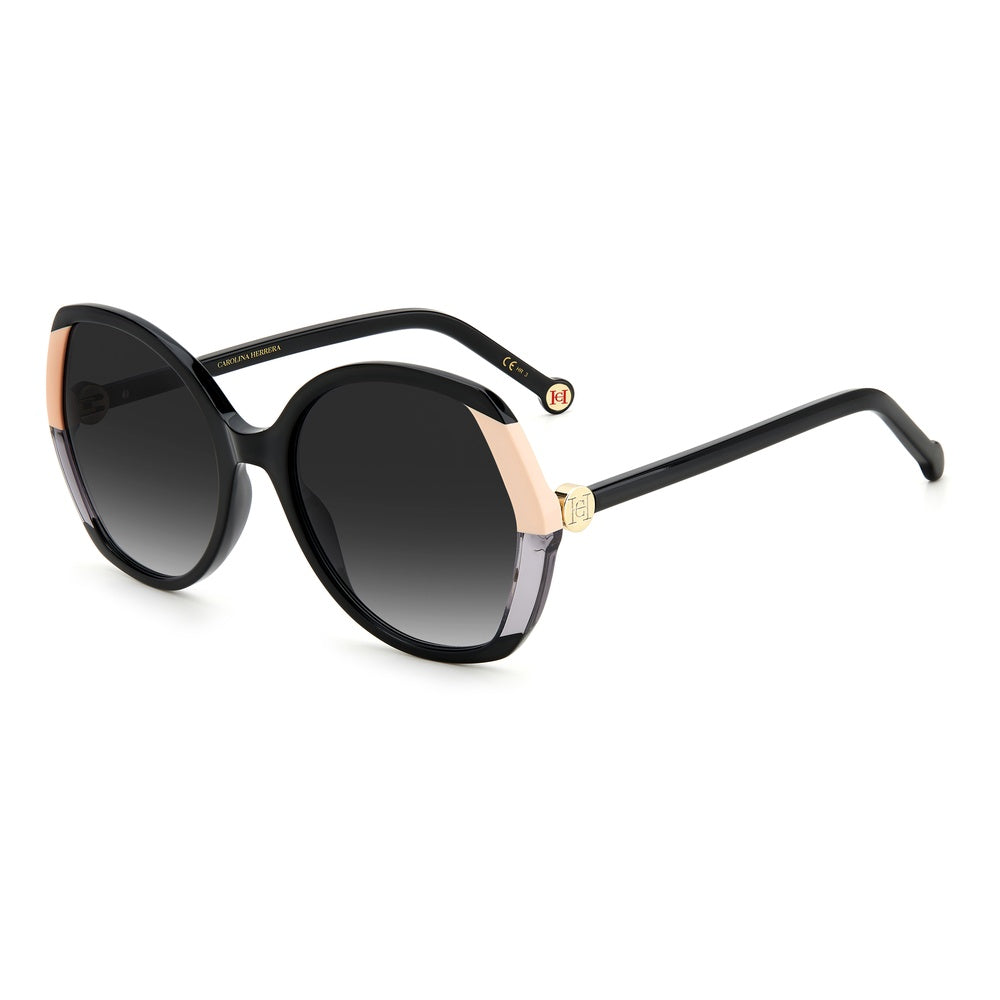 Gafas de sol Carolina Herrera femeninas, estilo mariposa, montura de acetato, color de montura negro, color de lente gris y calibre 58 mm - Envío 24/48 horas en España - Ch 0051/S Kdx
