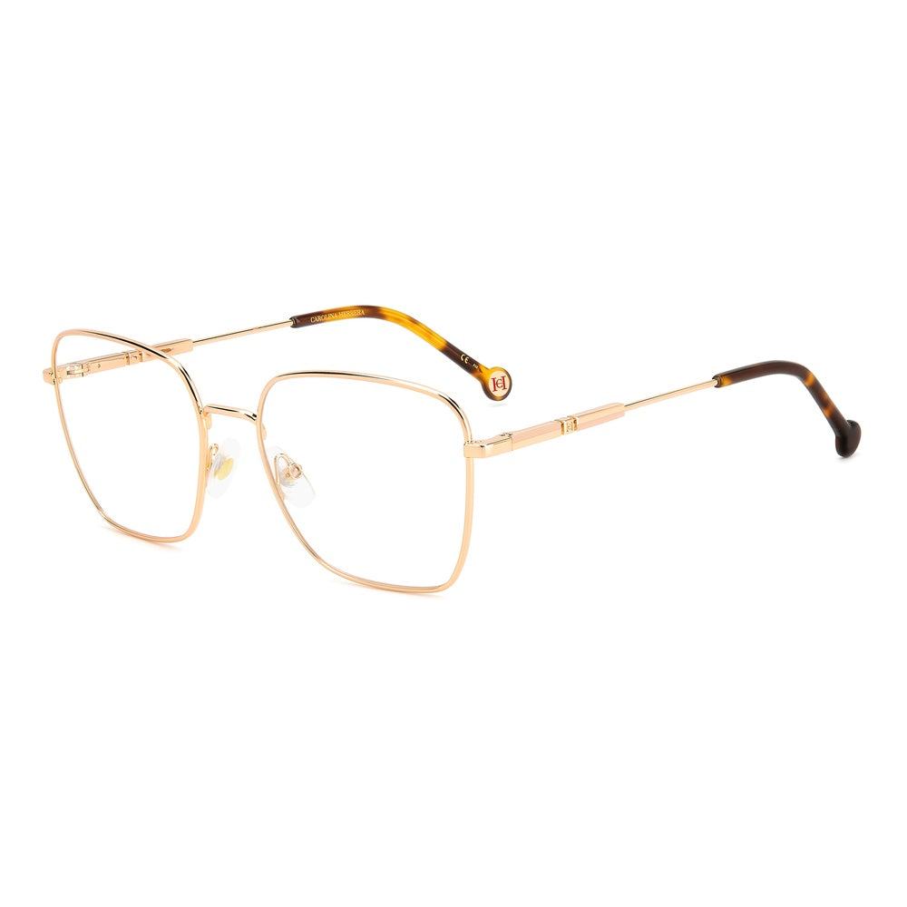 Gafas de vista Carolina Herrera femeninas, estilo rectangular, montura de metal, color de montura dorado, color de lente transparente y calibre 56 mm - Envío 24/48 horas en España - Her 0162 Ddb