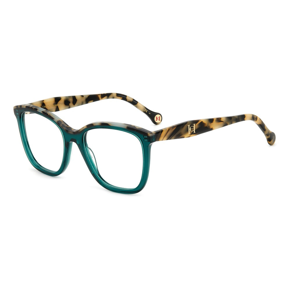 Gafas de vista Carolina Herrera femeninas, estilo rectangular, montura de acetato, color de montura verde, color de lente transparente y calibre 52 mm - Envío 24/48 horas en España - Her 0146 1Ed