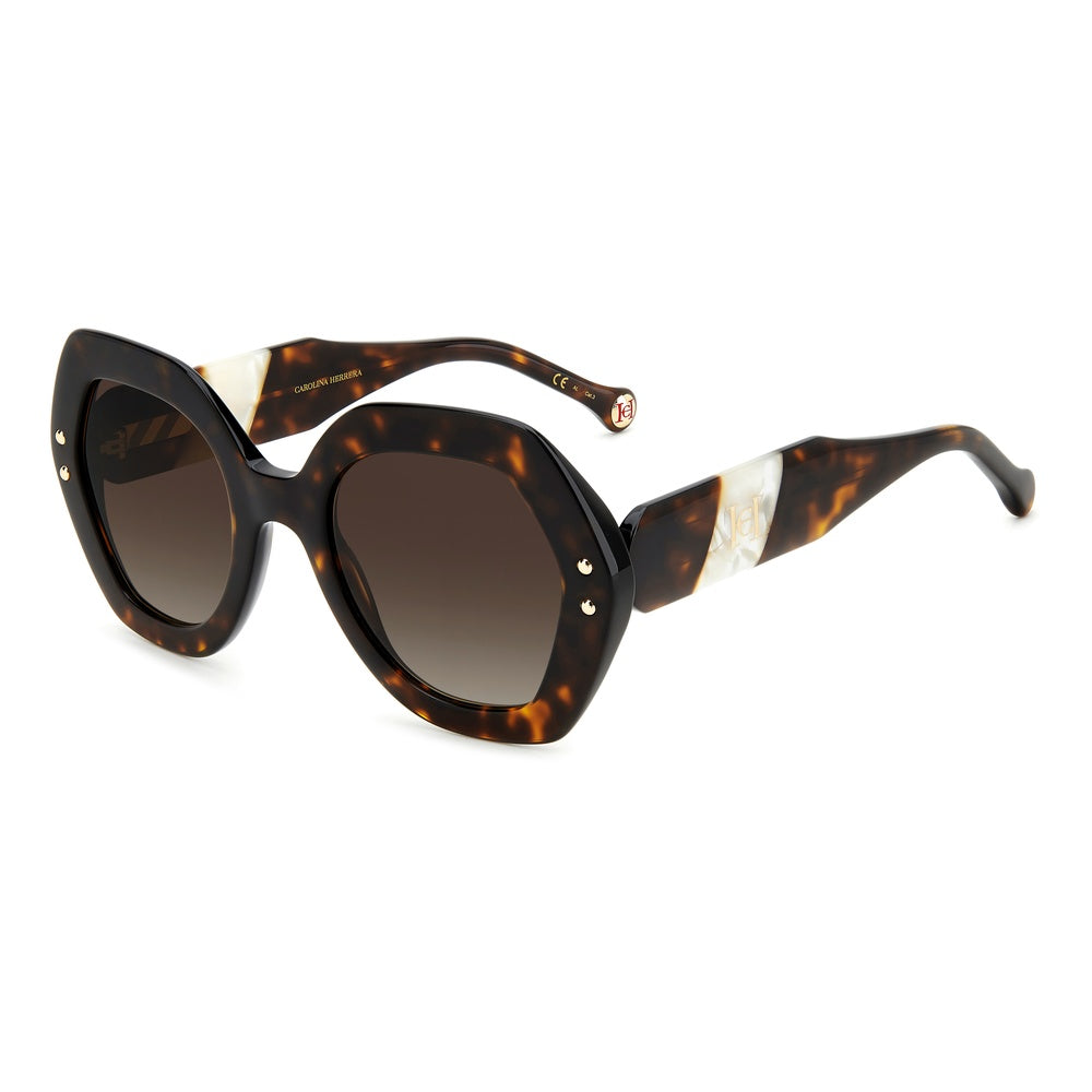 Gafas de sol Carolina Herrera femeninas, estilo rectangular, montura de acetato, color de montura habana, color de lente marron y calibre 52 mm - Envío 24/48 horas en España - Her 0126/S C9K