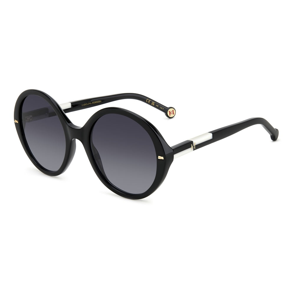 Gafas de sol Carolina Herrera femeninas, estilo redonda, montura de acetato, color de montura negro, color de lente gris y calibre 55 mm - Envío 24/48 horas en España - Her 0177/S 80S