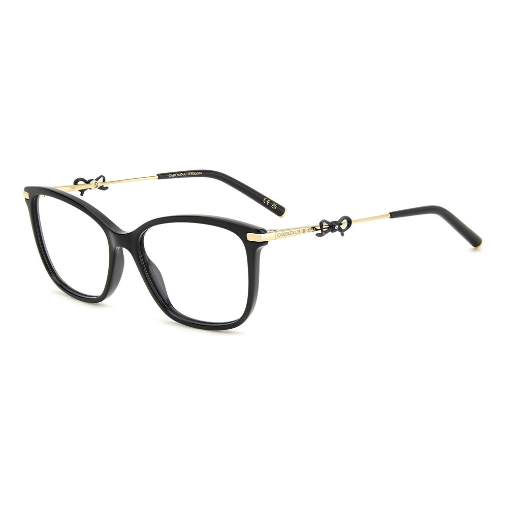 Gafas de vista Carolina Herrera femeninas, estilo rectangular, montura de acetato, color de montura negro, color de lente transparente y calibre 55 mm - Envío 24/48 horas en España - Her 0218 2M2