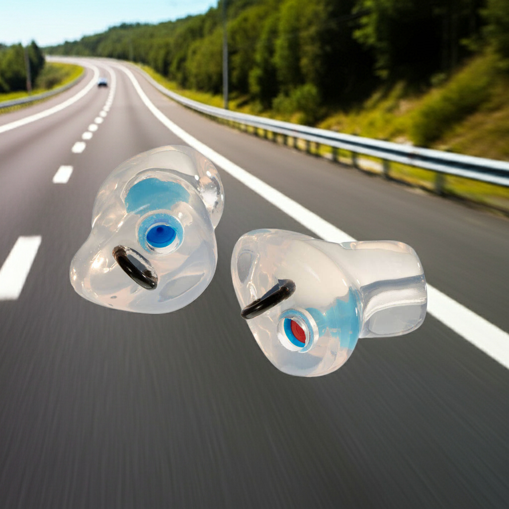 CUSTOM-MADE EARPLUGS FOR DRIVING - SILICONE WITH ELACIN CH FILTER (Unit)
