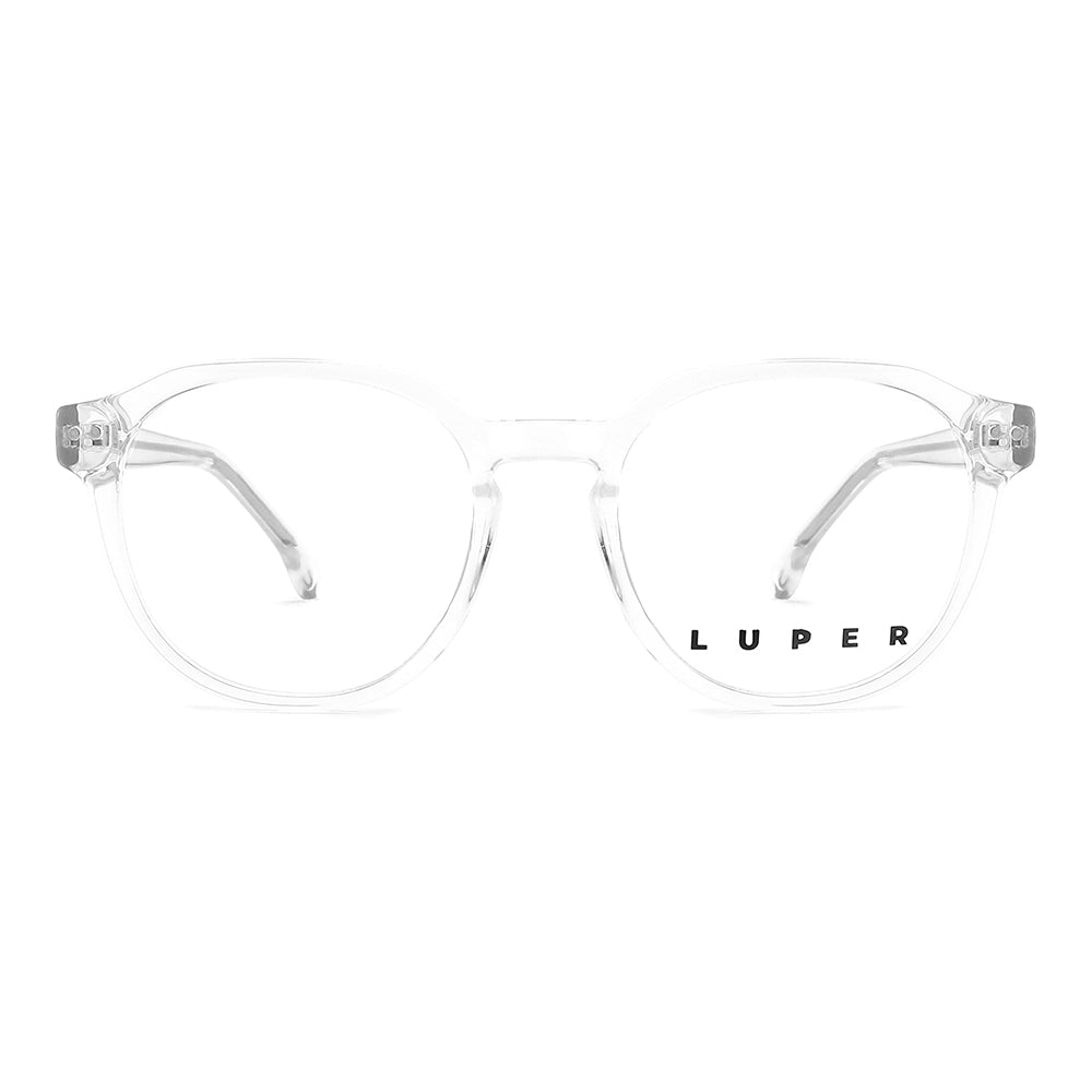 Vista frontal gafa graduada marca Luper modelo Los Antolinos color transparente