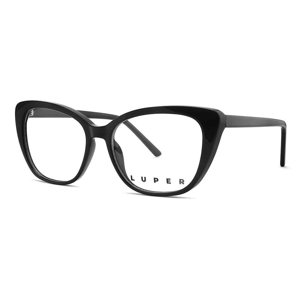 Vista lateral gafa graduada marca Luper modelo Los Saez color negro