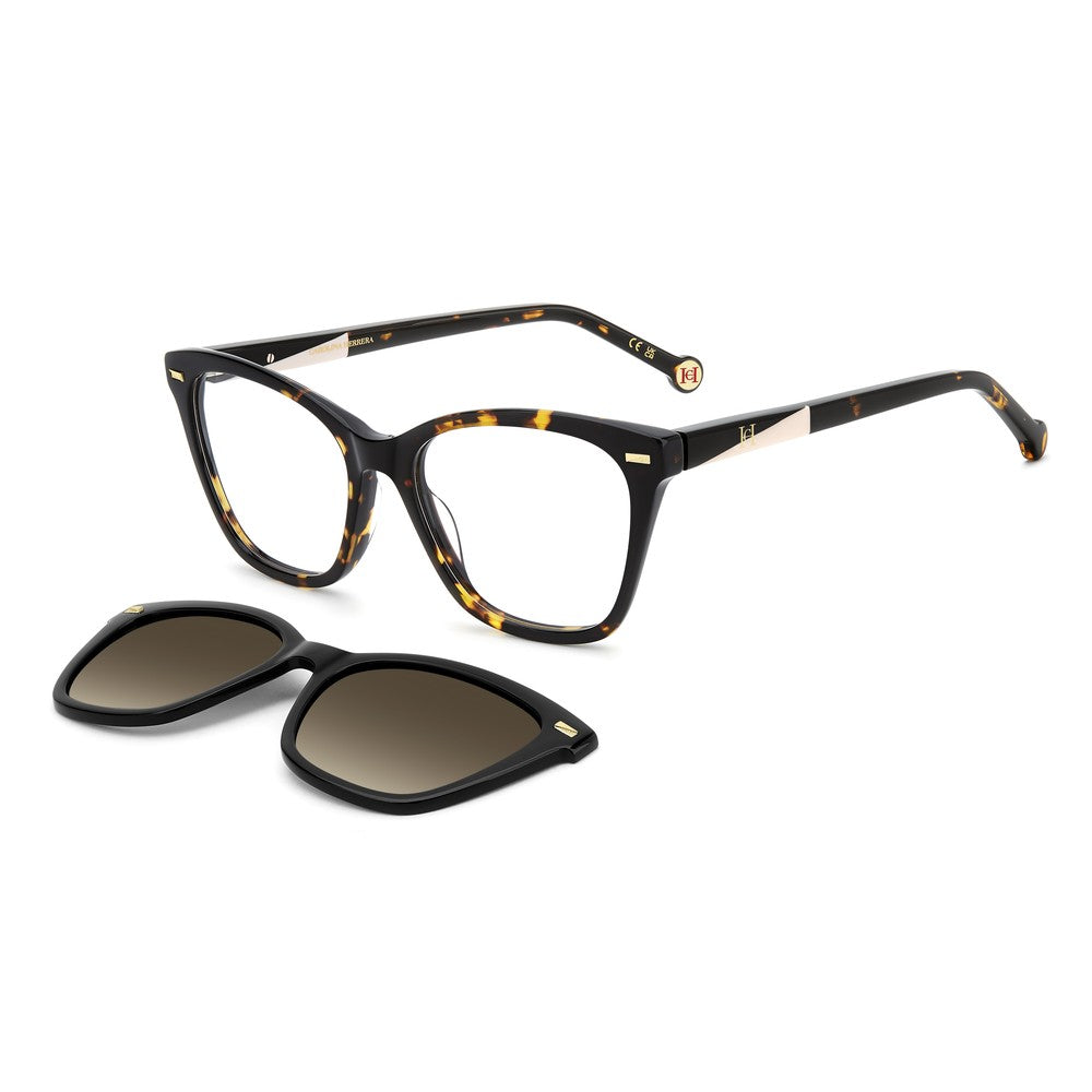 Gafas de vista Carolina Herrera femeninas, estilo ojo de gato, montura de acetato, color de montura habana, color de lente marron y calibre 53 mm - Envío 24/48 horas en España - Her 0334/C 086