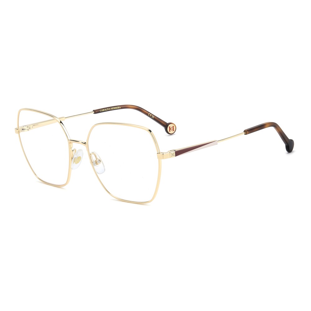 Gafas de vista Carolina Herrera femeninas, estilo irregular, montura de metal, color de montura dorado, color de lente transparente y calibre 56 mm - Envío 24/48 horas en España - Her 0337 000