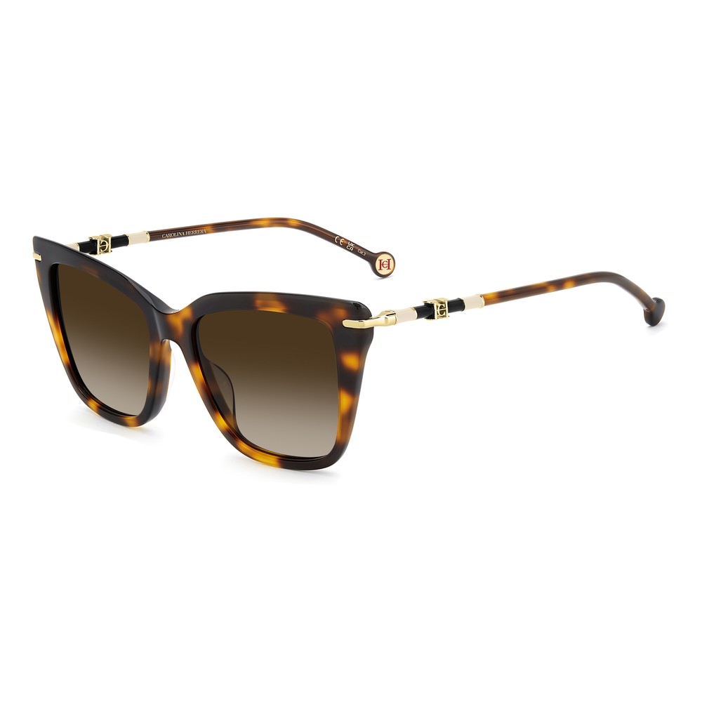 Gafas de sol Carolina Herrera femeninas, estilo ojo de gato, montura de acetato, color de montura habana, color de lente marron y calibre 54 mm - Envío 24/48 horas en España - Her 0351/G/S 086