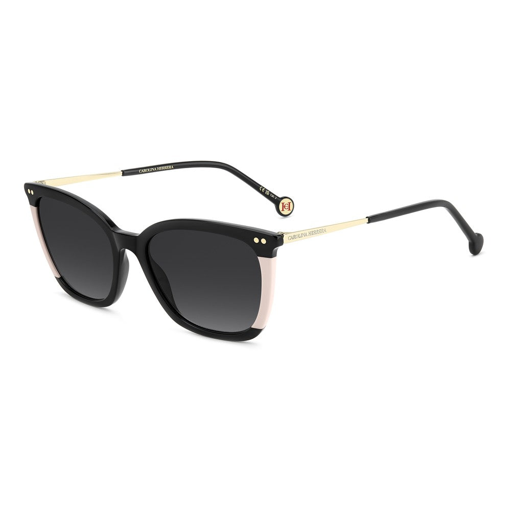 Gafas de sol Carolina Herrera femeninas, estilo mariposa, montura de acetato, color de montura negro, color de lente gris y calibre 55 mm - Envío 24/48 horas en España - Her 0344/S 0Wm