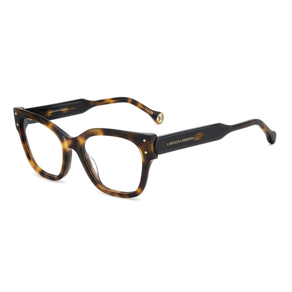 Gafas de vista Carolina Herrera femeninas, estilo ojo de gato, montura de acetato, color de montura habana, color de lente transparente y calibre 53 mm - Envío 24/48 horas en España - Her 0324 086
