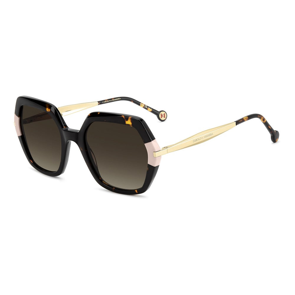 Gafas de sol Carolina Herrera femeninas, estilo irregular, montura de acetato, color de montura habana, color de lente marron y calibre 55 mm - Envío 24/48 horas en España - Her 0347/S 086