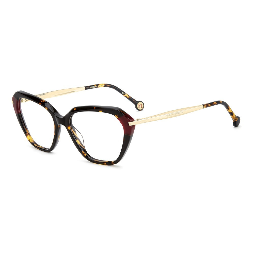 Gafas de vista Carolina Herrera femeninas, estilo ojo de gato, montura de acetato, color de montura habana, color de lente transparente y calibre 53 mm - Envío 24/48 horas en España - Her 0349 086
