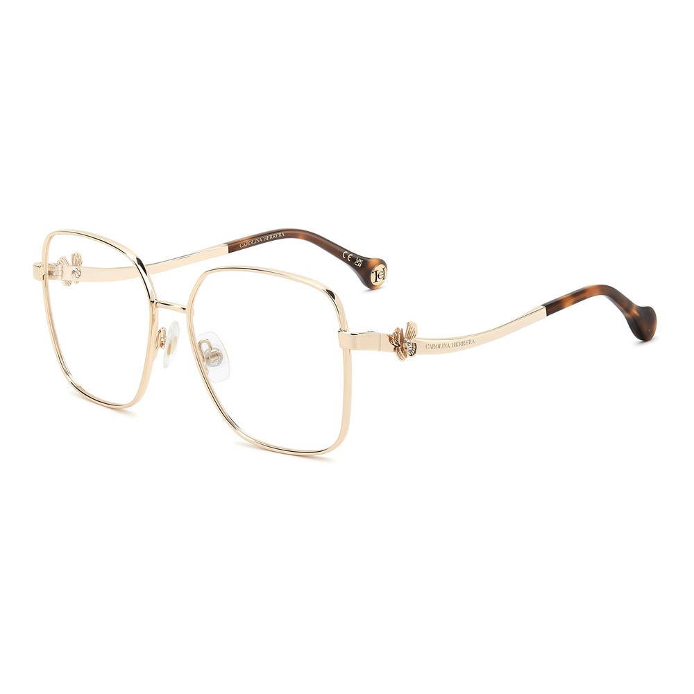 Gafas de vista Carolina Herrera femeninas, estilo cuadrada, montura de metal, color de montura dorado, color de lente transparente y calibre 56 mm - Envío 24/48 horas en España - Her 0397 000