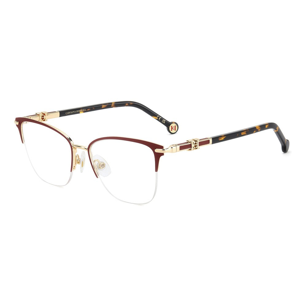 Gafas de vista Carolina Herrera femeninas, estilo ojo de gato, montura de metal, color de montura dorado, color de lente transparente y calibre 52 mm - Envío 24/48 horas en España - Her 0384 6K3