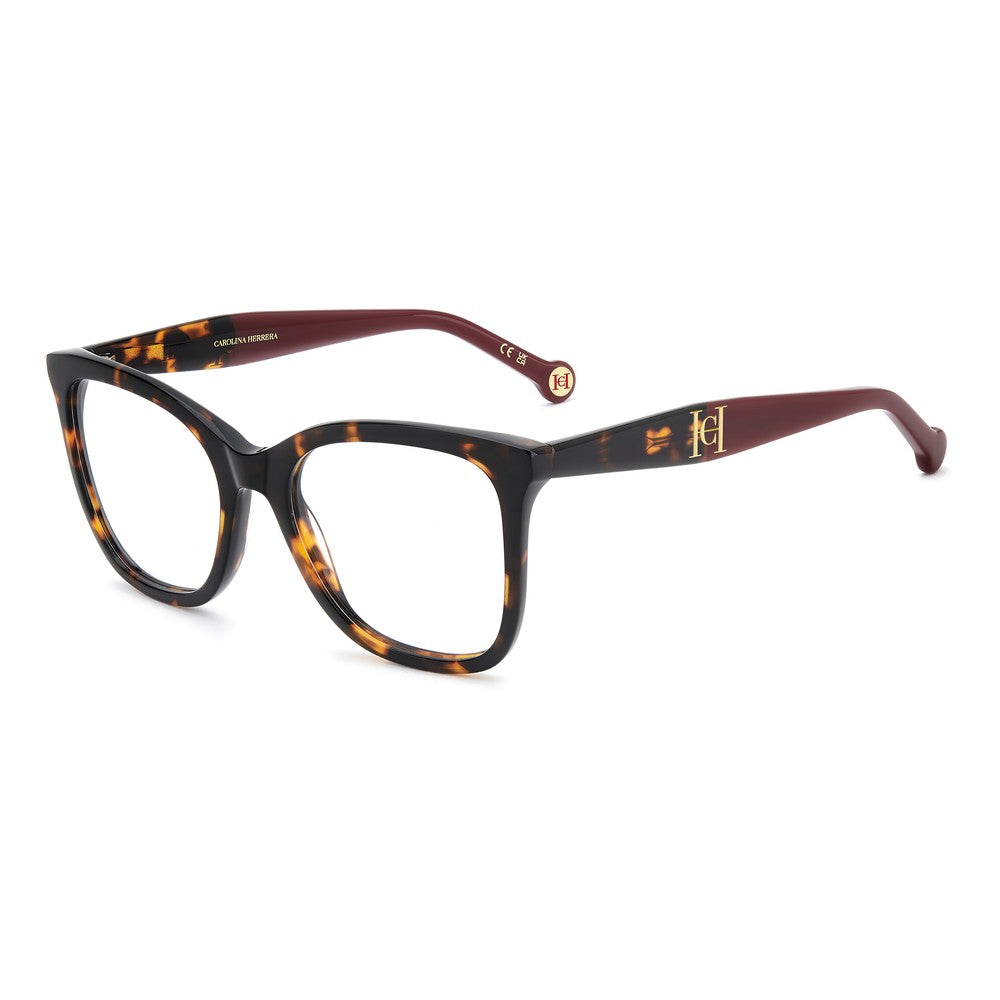 Gafas de vista Carolina Herrera femeninas, estilo redonda, montura de acetato, color de montura habana, color de lente transparente y calibre 52 mm - Envío 24/48 horas en España - Her 0378 086