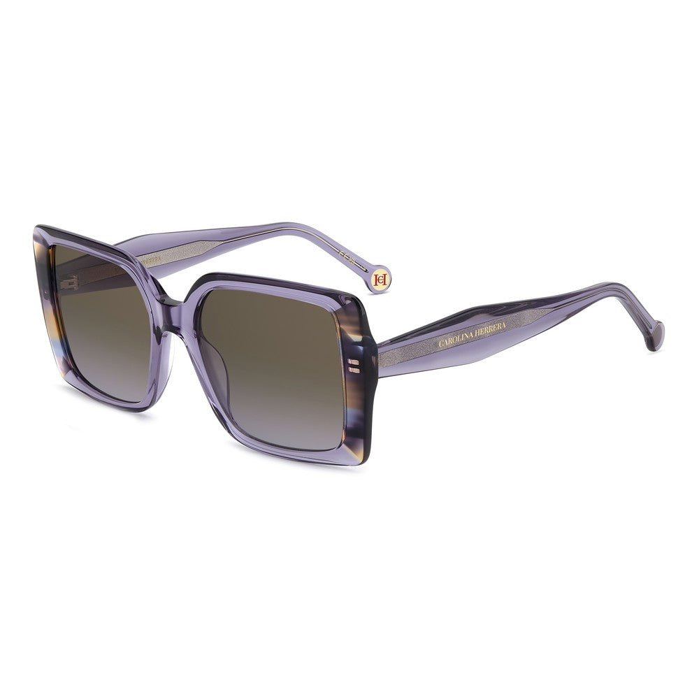 Gafas de sol Carolina Herrera femeninas, estilo rectangular, montura de acetato, color de montura morado, color de lente marron y calibre 54 mm - Envío 24/48 horas en España - Her 0391/S 789