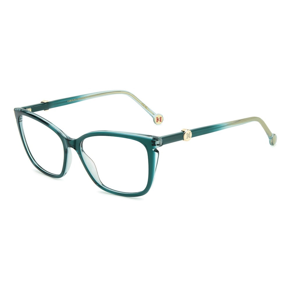 Gafas de vista Carolina Herrera femeninas, estilo ojo de gato, montura de acetato, color de montura verde, color de lente transparente y calibre 52 mm - Envío 24/48 horas en España - Her 0387 601 52
