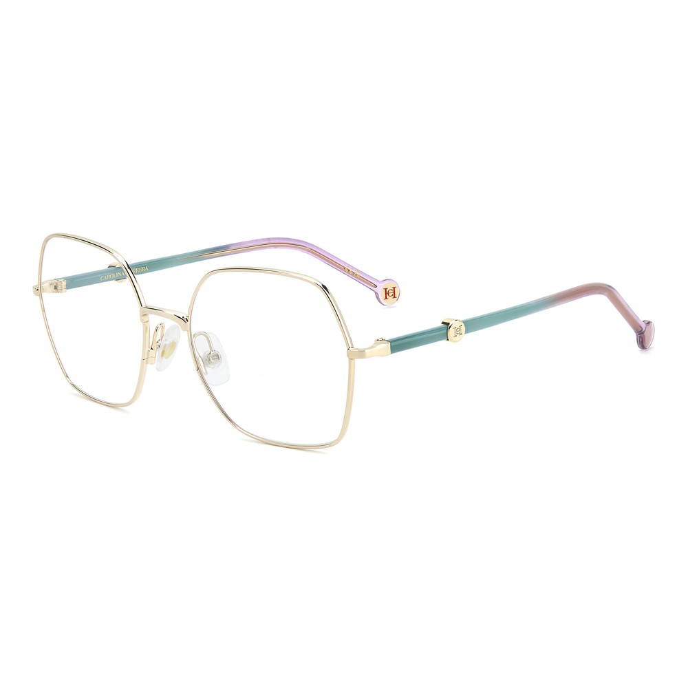 Gafas de vista Carolina Herrera femeninas, estilo irregular, montura de metal, color de montura dorado, color de lente transparente y calibre 54 mm - Envío 24/48 horas en España - Her 0389 J5G
