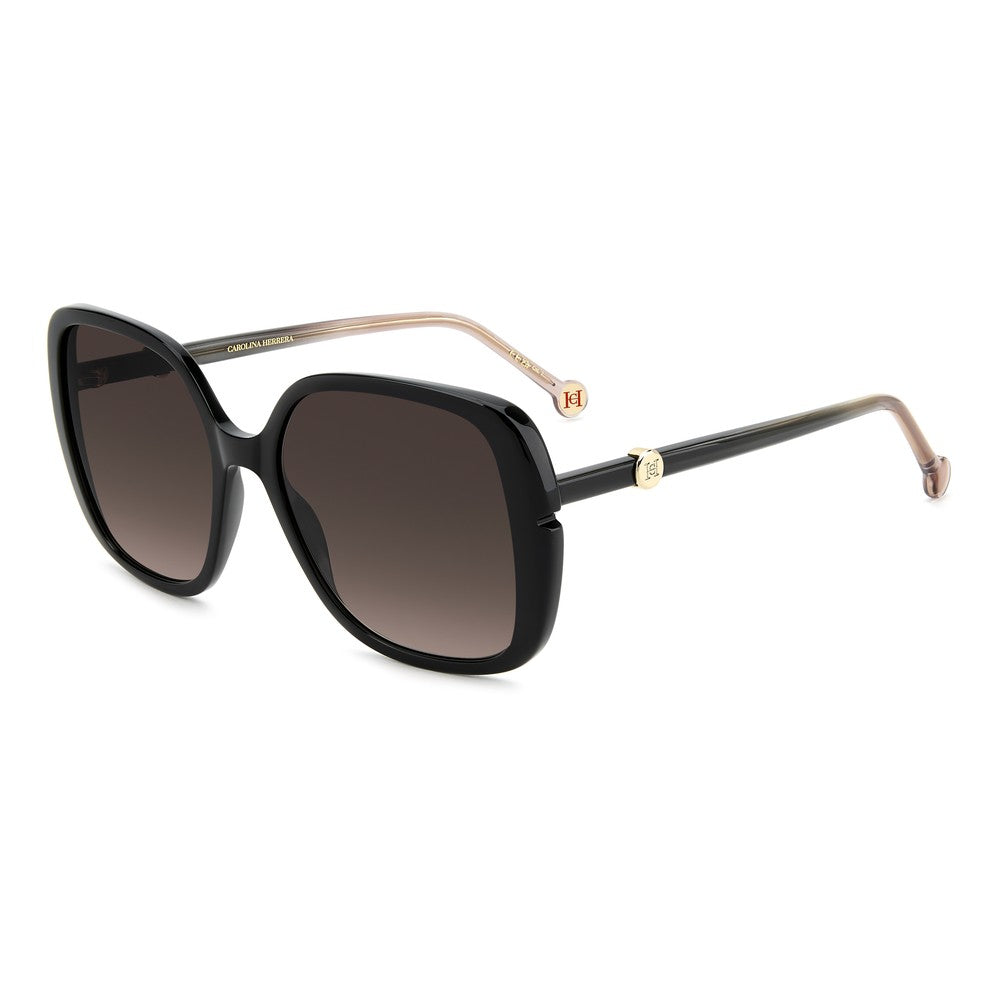 Gafas de sol Carolina Herrera femeninas, estilo cuadrada, montura de acetato, color de montura negro, color de lente marron y calibre 56 mm - Envío 24/48 horas en España - Her 0386/S 807
