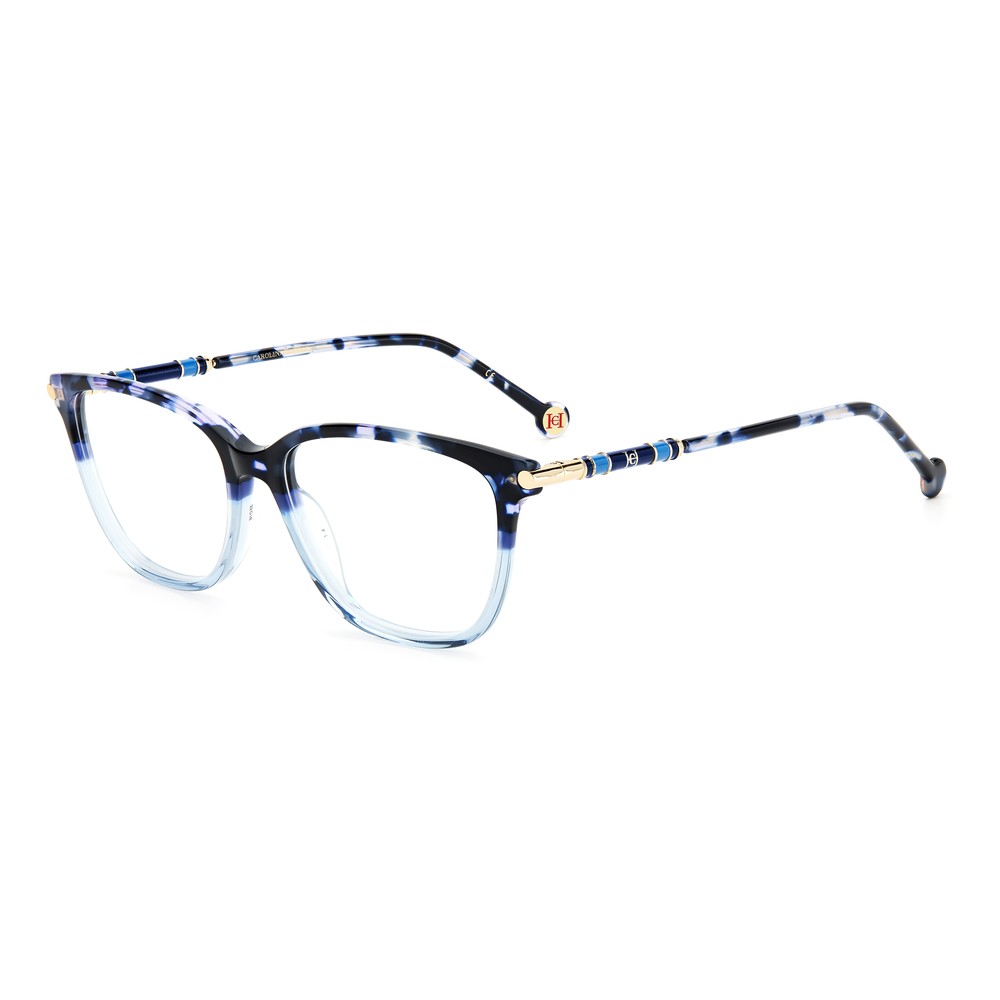 Gafas de vista Carolina Herrera femeninas, estilo rectangular, montura de acetato, color de montura habana, color de lente transparente y calibre 55 mm - Envío 24/48 horas en España - Ch 0027 Ipr