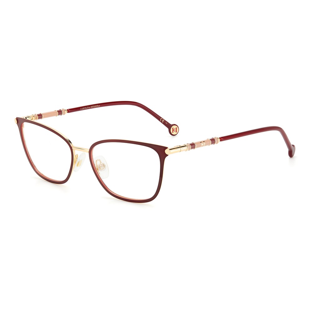 Gafas de vista Carolina Herrera femeninas, estilo rectangular, montura de metal, color de montura dorado, color de lente transparente y calibre 55 mm - Envío 24/48 horas en España - Ch 0031 Noa