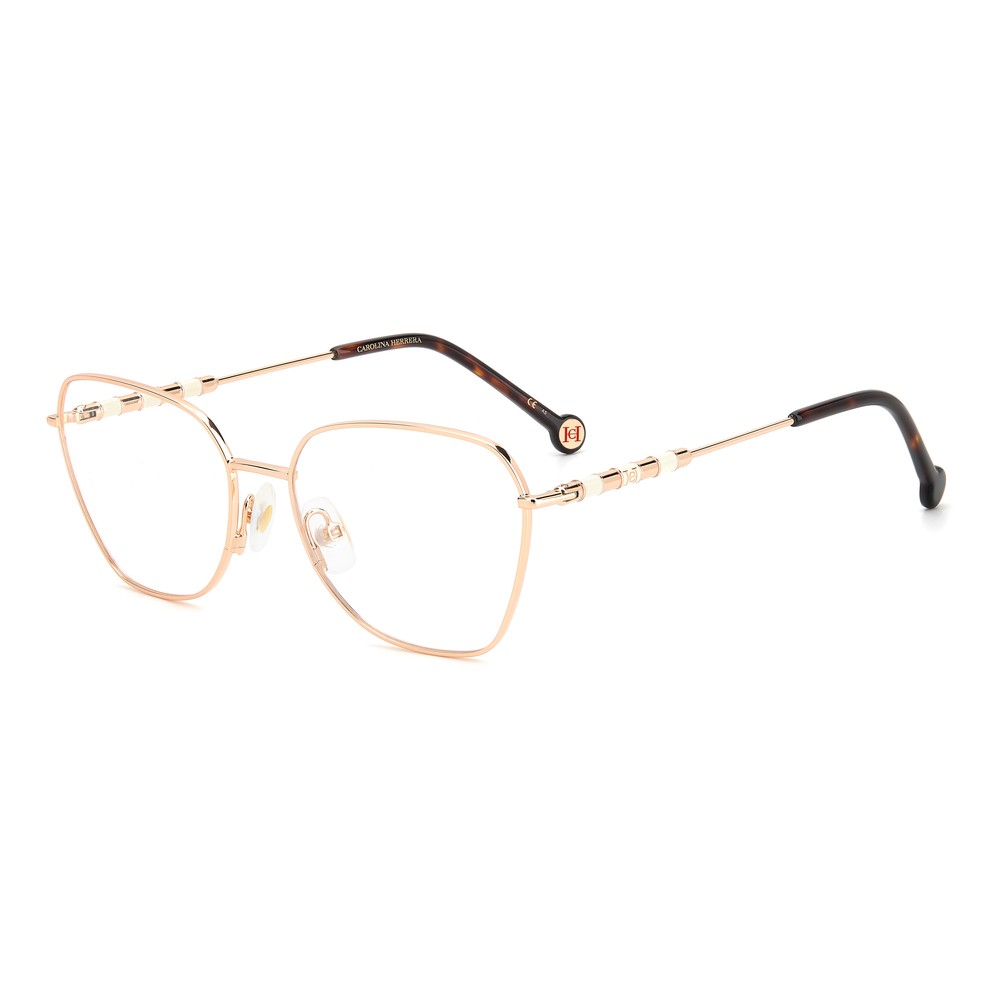 Gafas de vista Carolina Herrera femeninas, estilo mariposa, montura de metal, color de montura dorado, color de lente transparente y calibre 55 mm - Envío 24/48 horas en España - Her 0105 Ddb