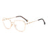 Gafas de vista Carolina Herrera femeninas, estilo mariposa, montura de metal, color de montura dorado, color de lente transparente y calibre 55 mm - Envío 24/48 horas en España - Her 0105 Ddb