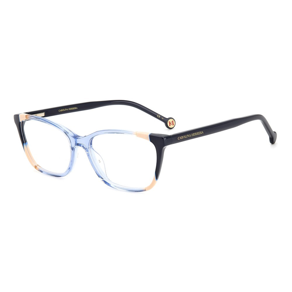 Gafas de vista Carolina Herrera femeninas, estilo rectangular, montura de acetato, color de montura azul, color de lente transparente y calibre 54 mm - Envío 24/48 horas en España - Her 0124 1Zn