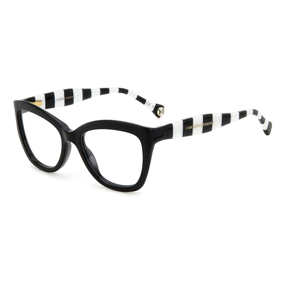 Gafas de vista Carolina Herrera femeninas, estilo rectangular, montura de acetato, color de montura negro, color de lente transparente y calibre 53 mm - Envío 24/48 horas en España - Her 0088 80S