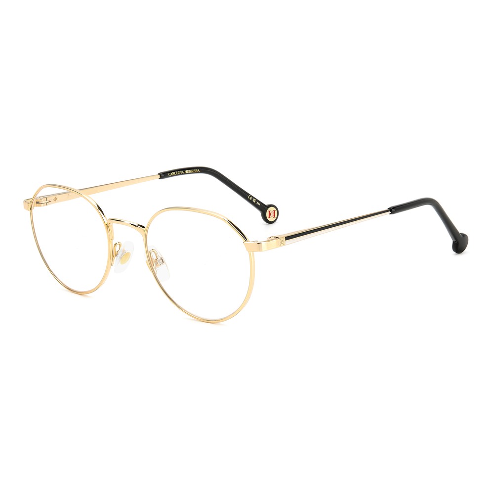 Gafas de vista Carolina Herrera femeninas, estilo redonda, montura de metal, color de montura dorado, color de lente transparente y calibre 50 mm - Envío 24/48 horas en España - Her 0169 000