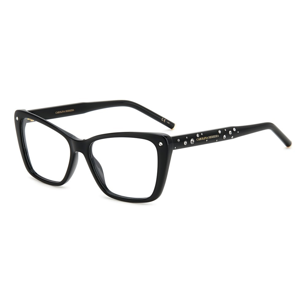 Gafas de vista Carolina Herrera femeninas, estilo rectangular, montura de acetato, color de montura negro, color de lente transparente y calibre 53 mm - Envío 24/48 horas en España - Her 0149 807