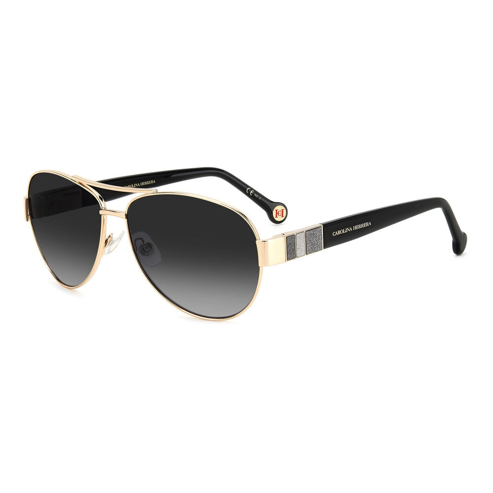 Gafas de sol Carolina Herrera femeninas, estilo aviador, montura de metal, color de montura dorado, color de lente gris y calibre 59 mm - Envío 24/48 horas en España - Her 0135/S 000 9O