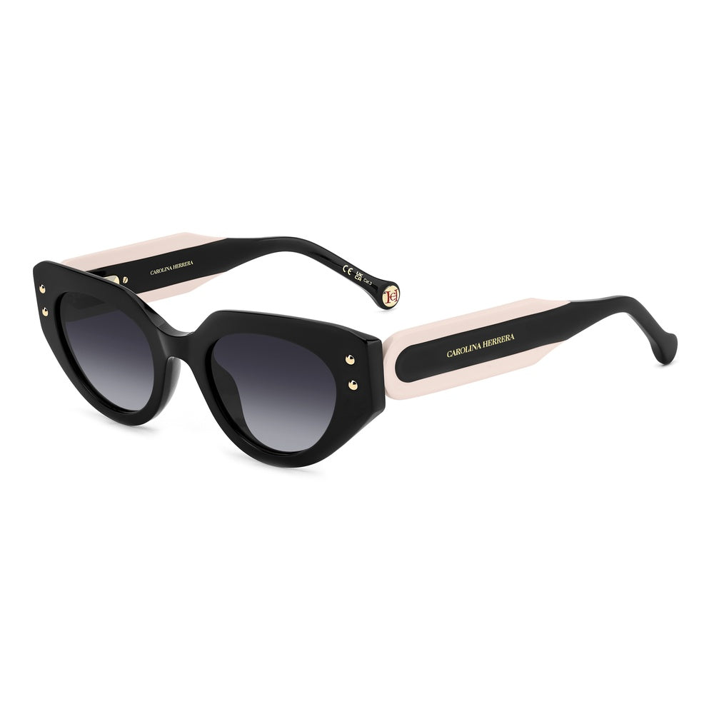 Gafas de sol Carolina Herrera femeninas, estilo ojo de gato, montura de acetato, color de montura negro, color de lente gris y calibre 50 mm - Envío 24/48 horas en España - Her 0221/G/S 3H2