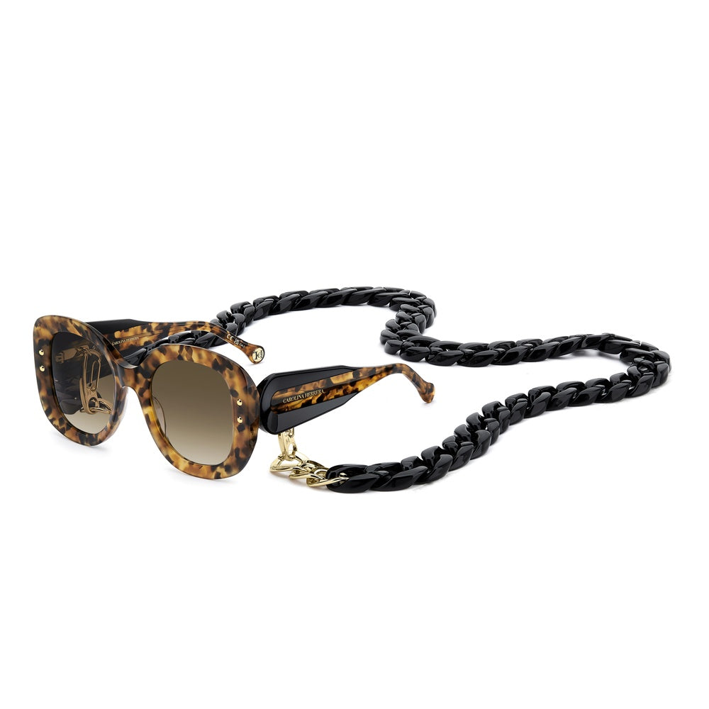 Gafas de sol Carolina Herrera femeninas, estilo rectangular, montura de acetato, color de montura habana, color de lente marron y calibre 53 mm - Envío 24/48 horas en España - Her 0254/S 086