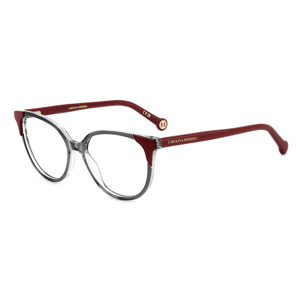 Gafas de vista Carolina Herrera femeninas, estilo rectangular, montura de acetato, color de montura gris, color de lente transparente y calibre 53 mm - Envío 24/48 horas en España - Her 0282 268