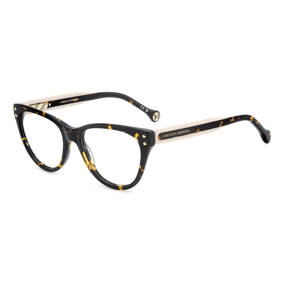 Gafas de vista Carolina Herrera femeninas, estilo ojo de gato, montura de acetato, color de montura habana, color de lente transparente y calibre 53 mm - Envío 24/48 horas en España - Her 0256 086