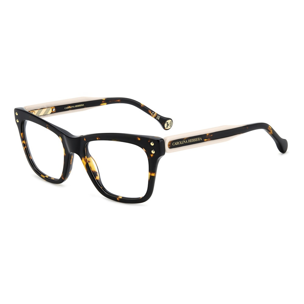 Gafas de vista Carolina Herrera femeninas, estilo rectangular, montura de acetato, color de montura habana, color de lente transparente y calibre 51 mm - Envío 24/48 horas en España - Her 0257 086
