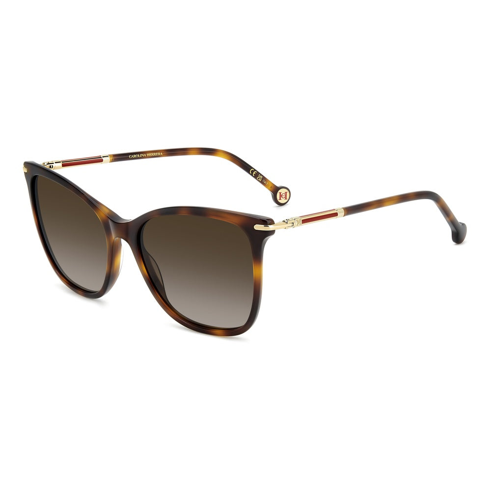 Gafas de sol Carolina Herrera femeninas, estilo rectangular, montura de acetato, color de montura habana, color de lente marron y calibre 57 mm - Envío 24/48 horas en España - Her 0268/S 086
