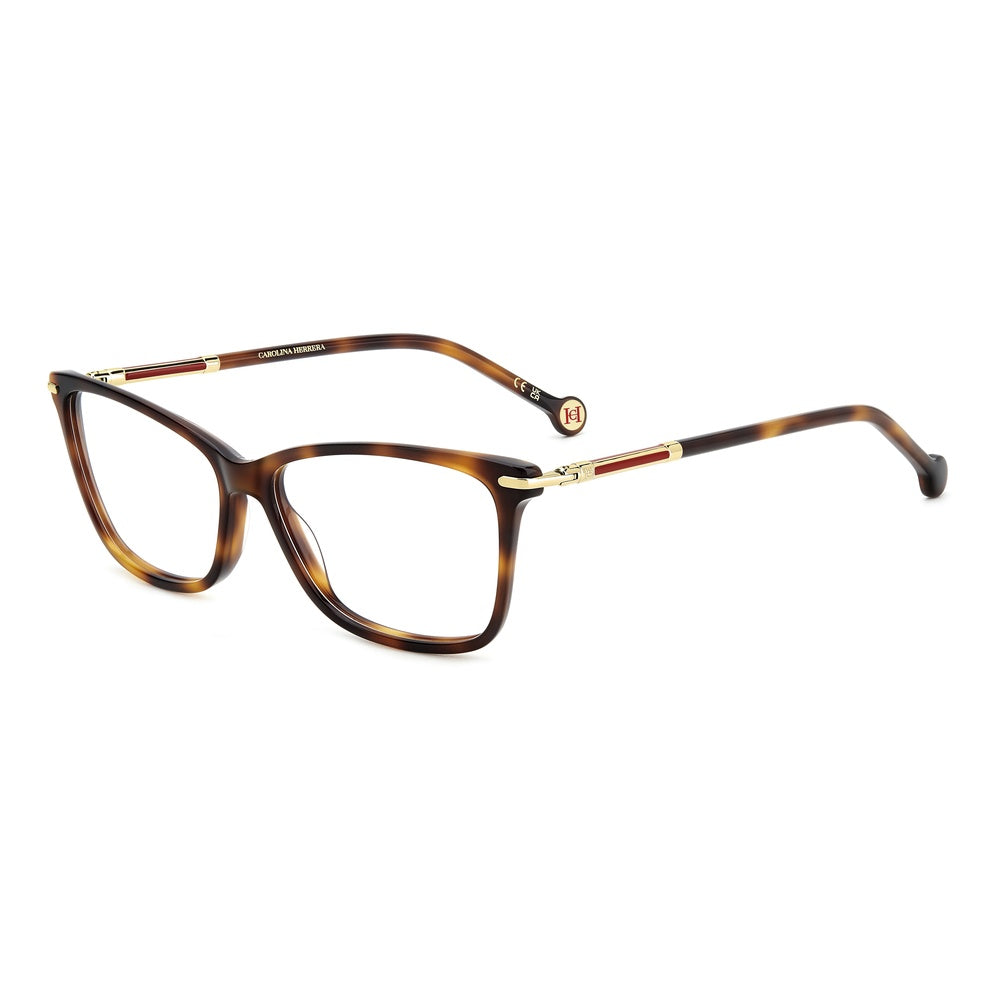 Gafas de vista Carolina Herrera femeninas, estilo rectangular, montura de acetato, color de montura habana, color de lente transparente y calibre 54 mm - Envío 24/48 horas en España - Her 0271 086 54