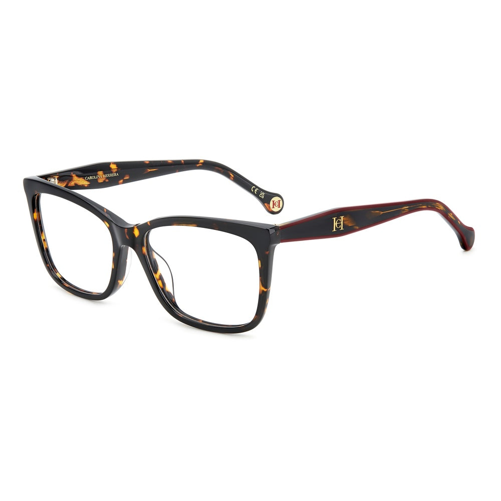 Gafas de vista Carolina Herrera femeninas, estilo rectangular, montura de acetato, color de montura habana, color de lente transparente y calibre 55 mm - Envío 24/48 horas en España - Her 0260/G 086