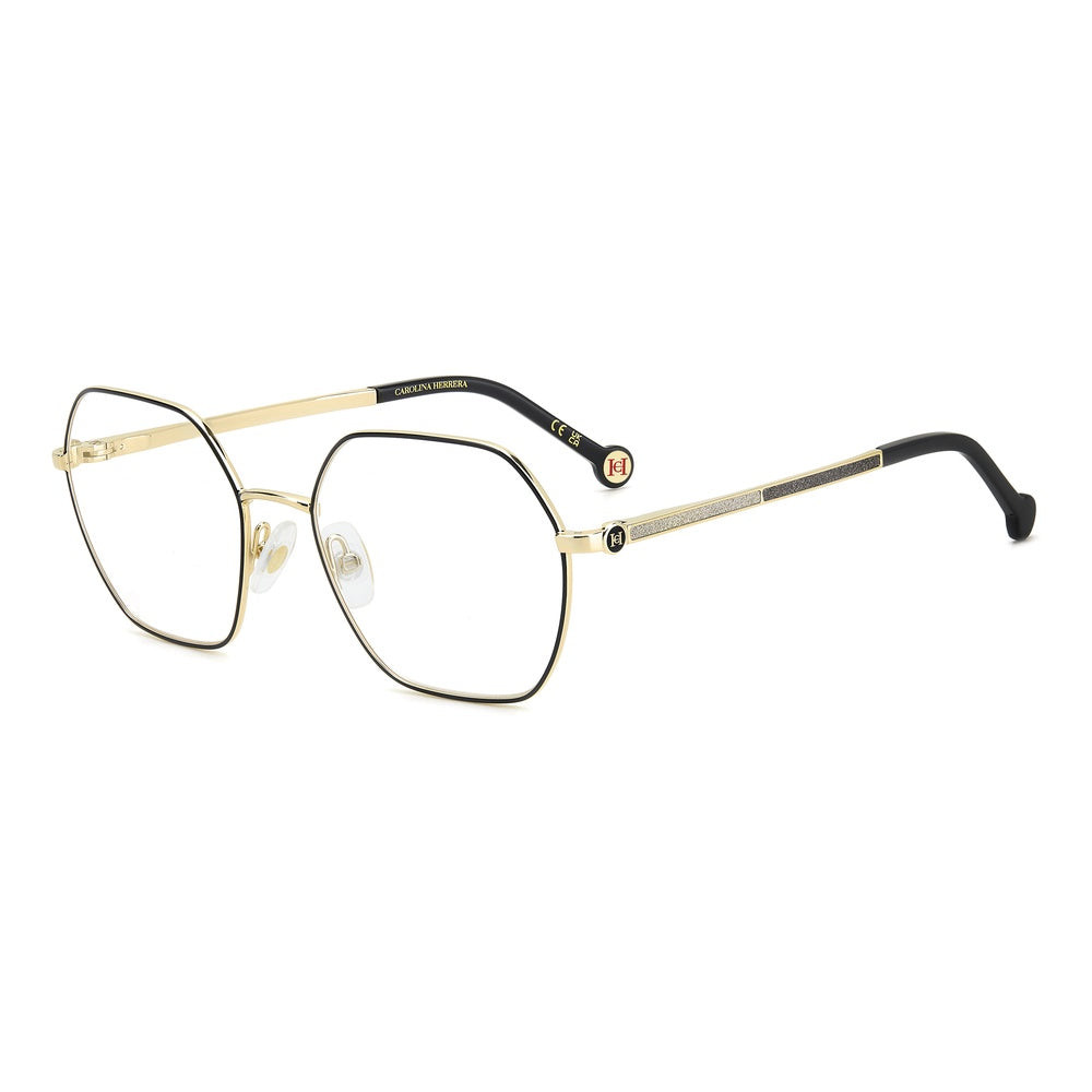 Gafas de vista Carolina Herrera femeninas, estilo rectangular, montura de metal, color de montura negro, color de lente transparente y calibre 53 mm - Envío 24/48 horas en España - Her 0286 2M2